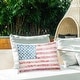 preview thumbnail 2 of 5, Stupell Patriotic Brushed Flag Printed Outdoor Throw Pillow Design by Jenny Westenhofer