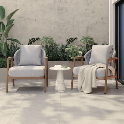 Christopher Knight Home - Orla Outdoor Rope Club Chair with Textured Taupe Cushion