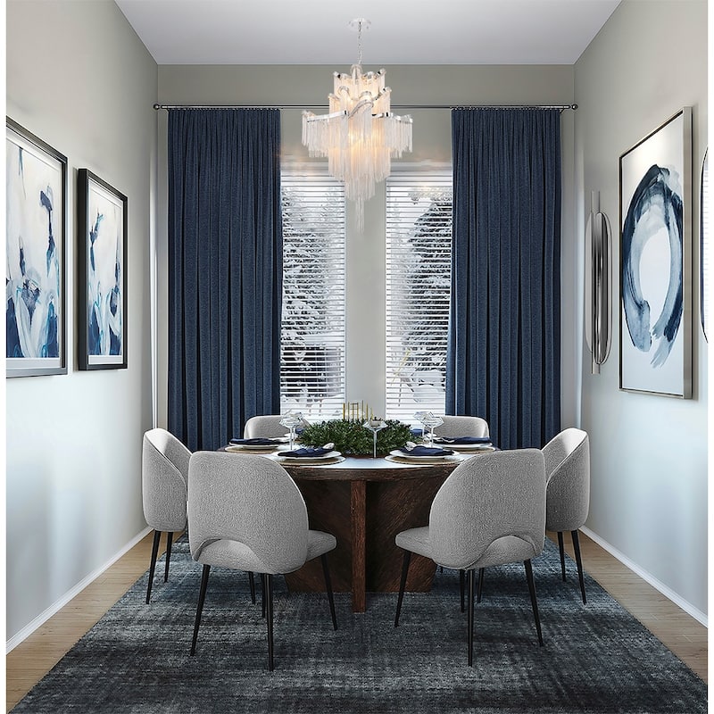 8 Light Chrome Aluminum Chain Chandelier