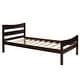 preview thumbnail 21 of 25, Classic Design Easy to Clean Twin Size Wood Platform Bed with Headboard and Wooden Slat Support