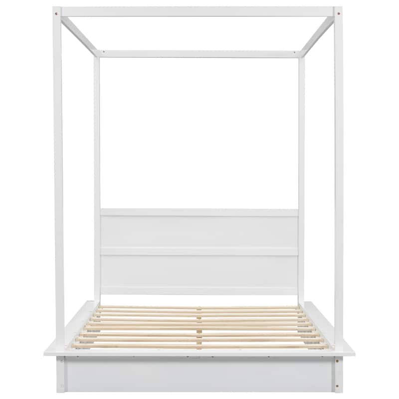 Canopy Platform bed With Support Slats