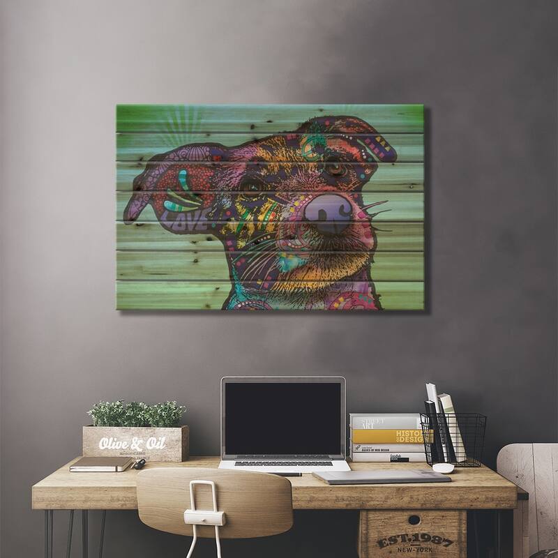 Beaker, Jack Russell Terrier Print On Wood by Dean Russo - Multi-Color
