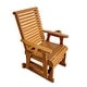 preview thumbnail 10 of 8, Fortune Candy Patio Glider for One Person, with Horizontal Slat Back, Cup Holder & Deep Contoured Seat – 600 lb