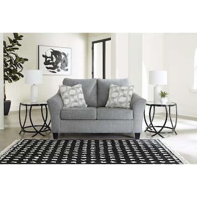 Signature Design by Ashley Mathonia Smoke Loveseat - 68"W x 40"D x 41"H