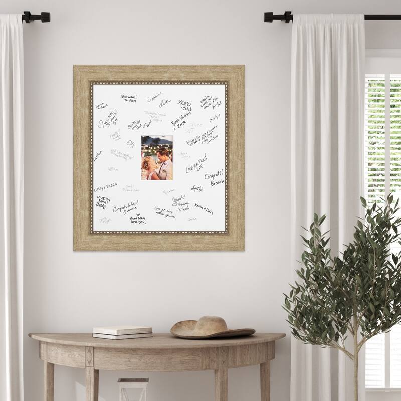 Astor Signature Mat Picture Frame - Autograph Photo Frame Guest Book Alternative for Weddings, Graduations, or Retirement