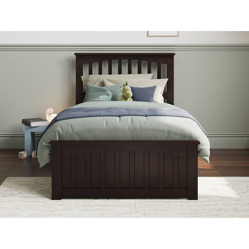 Becket Solid Wood Low Profile Platform Bed with Matching Footboard