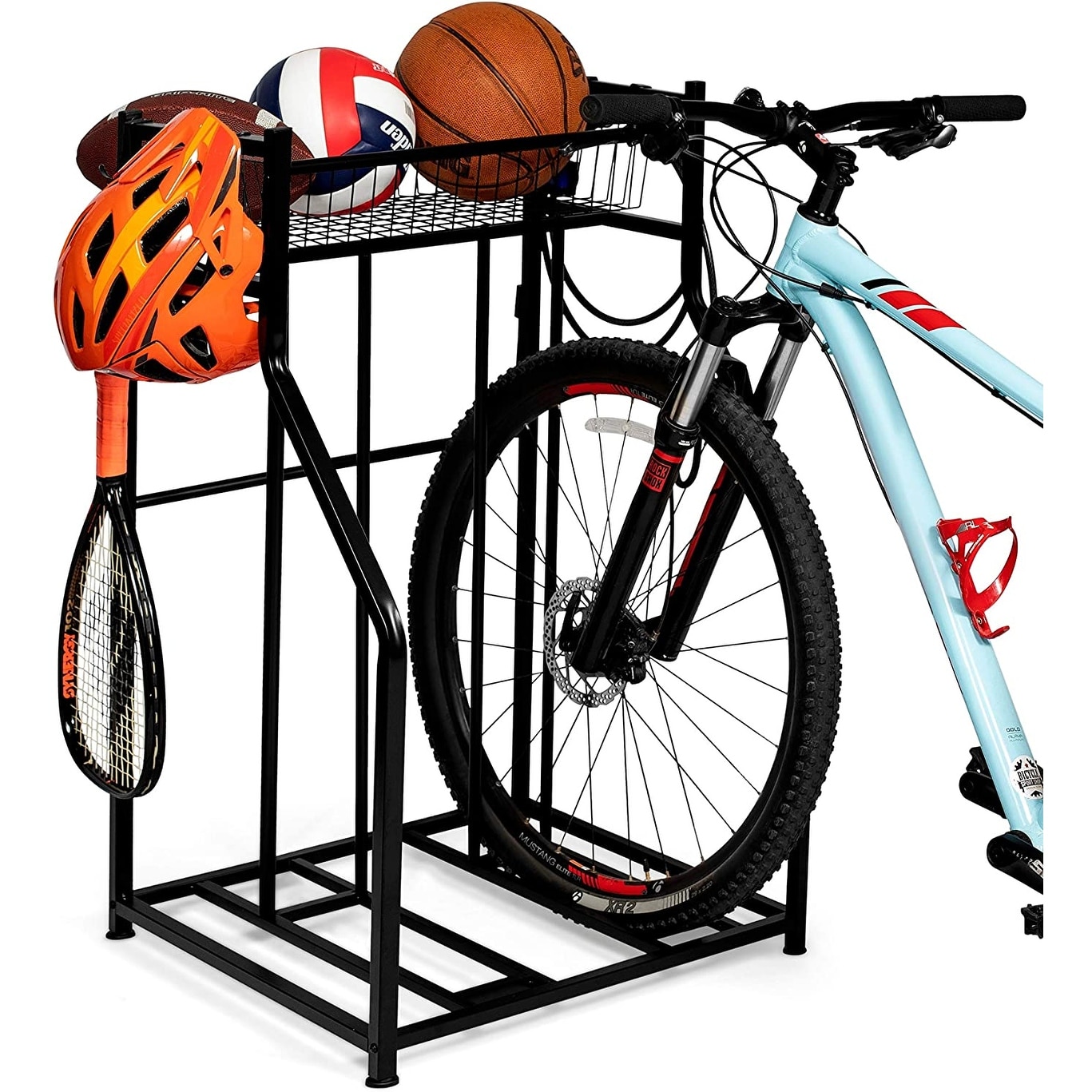 BIRDROCK HOME 2 Bike Stand Rack with Storage Compact