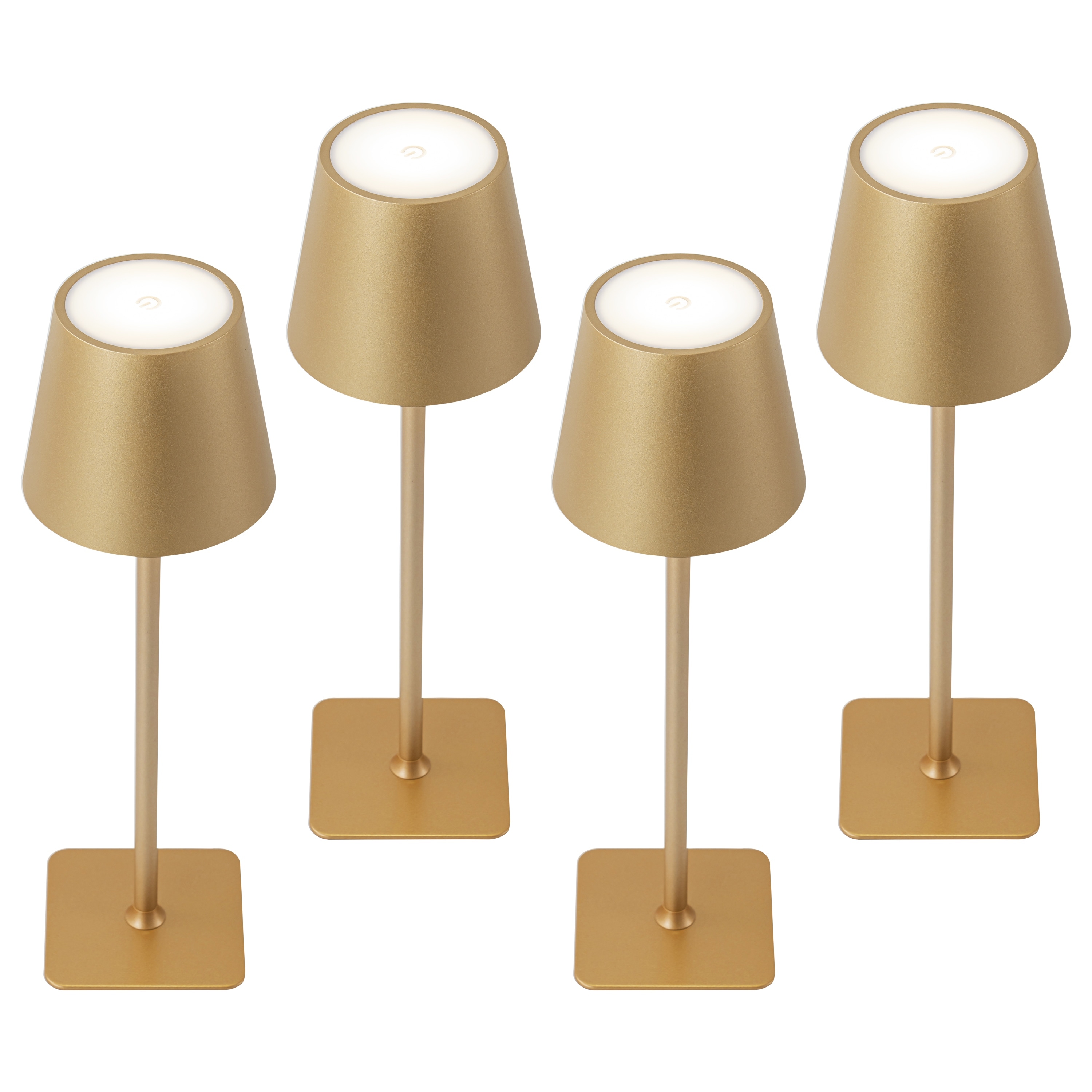 C Cattleya 4-Pack LED Cordless 3CCT Dimmable Portable Table Lamps