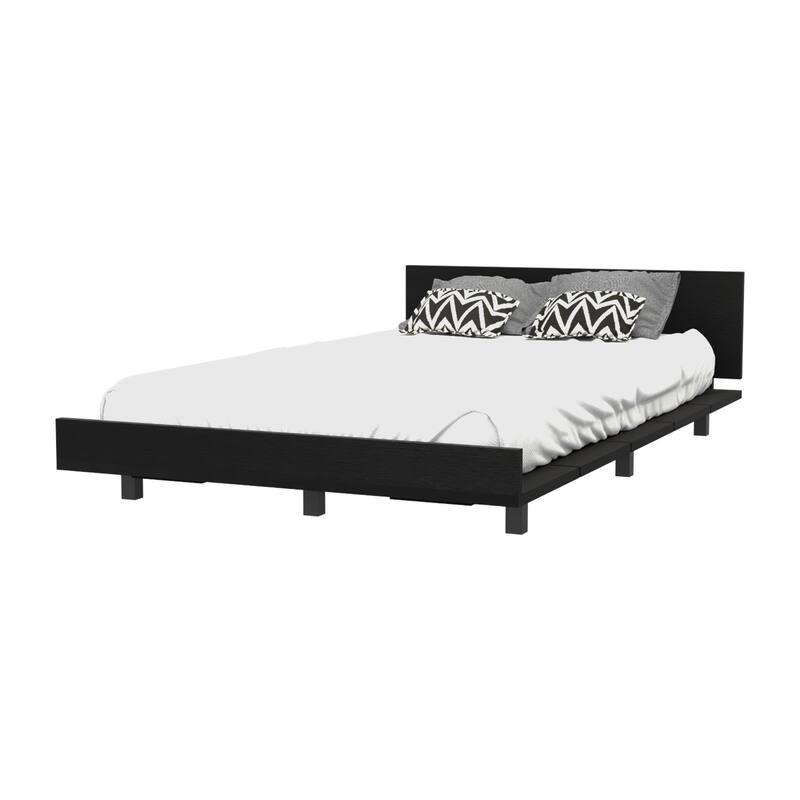 Modern Twin Bed Frame in Wenge Finish