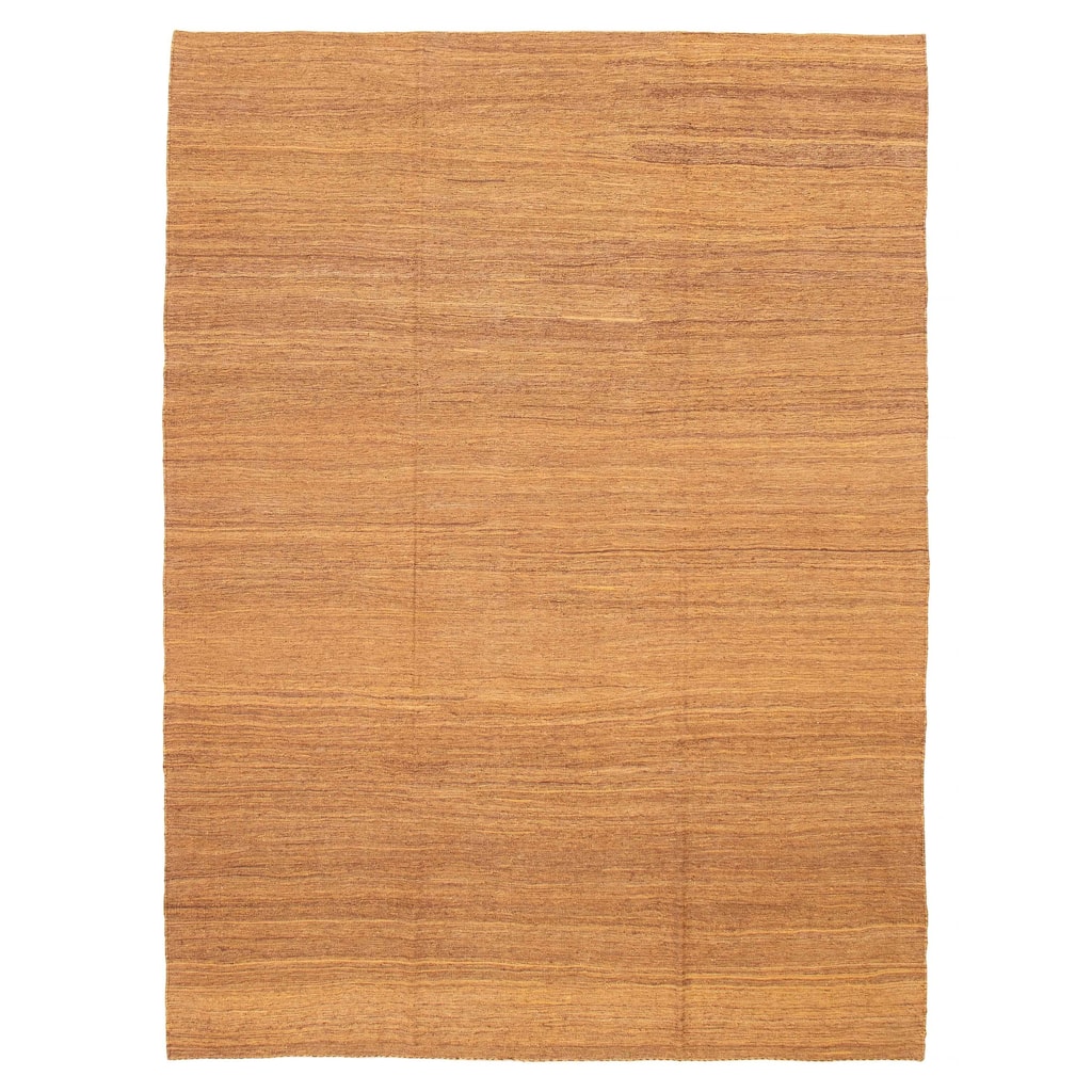 ECARPETGALLERY Flat-Weave Ankara FW Brown Wool Kilim - 8'0 x 10'8