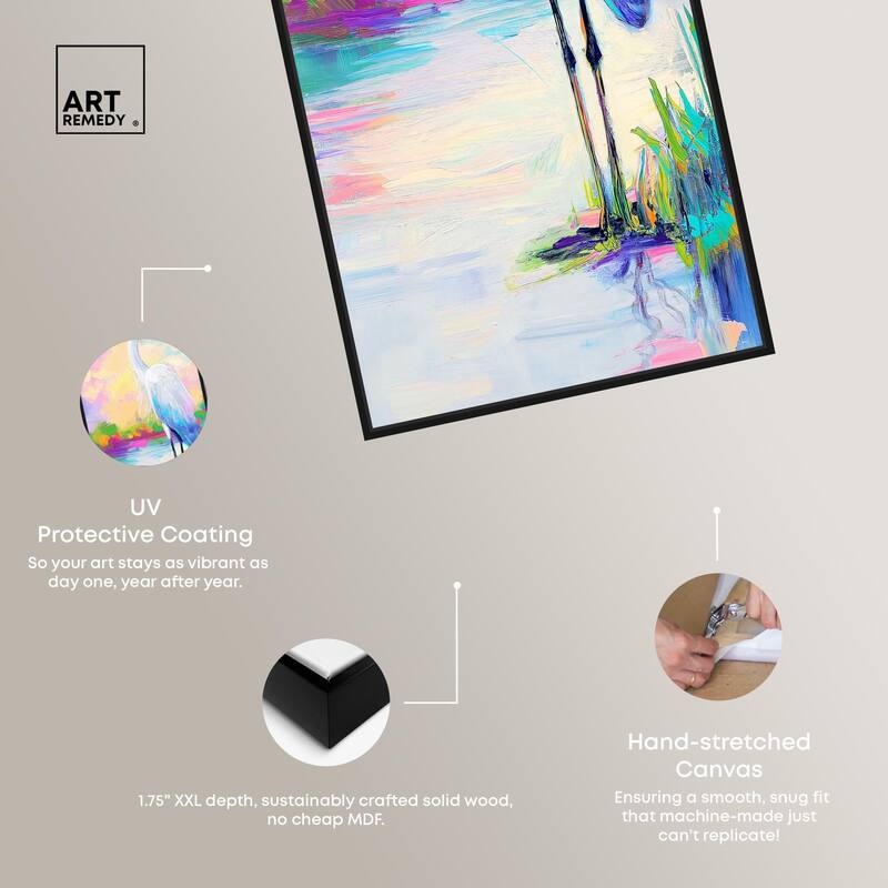 Expressive Egret II Panoramic Canvas by Art Remedy