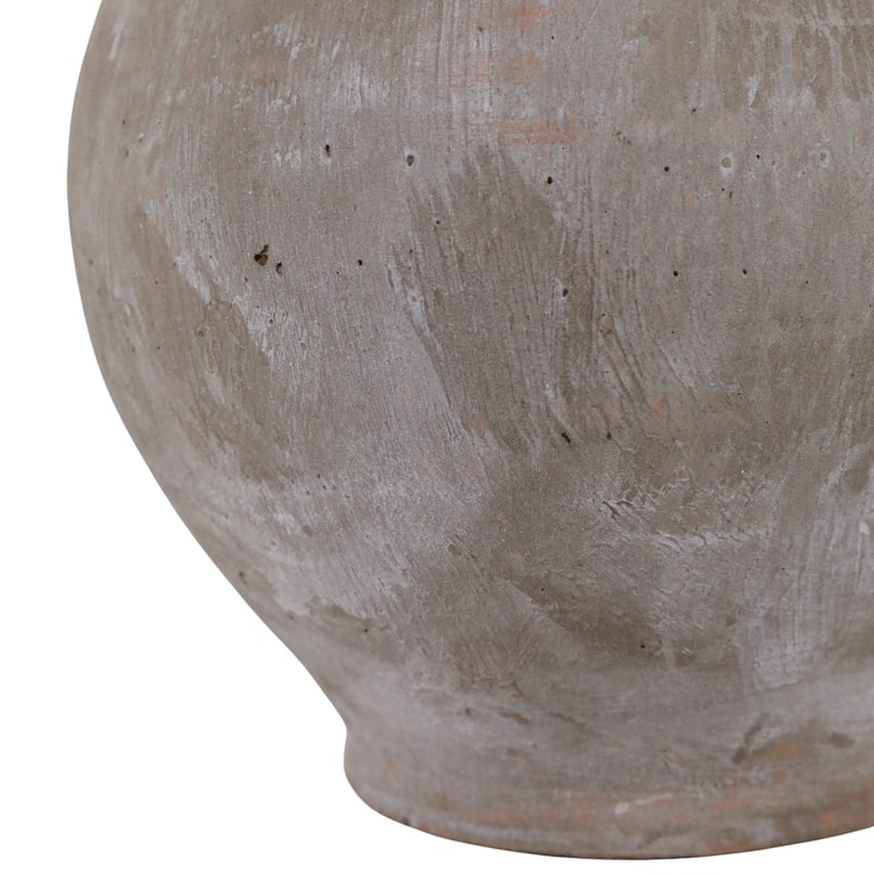 Rustic Pottery Table Jug Vase with Handles - 8"