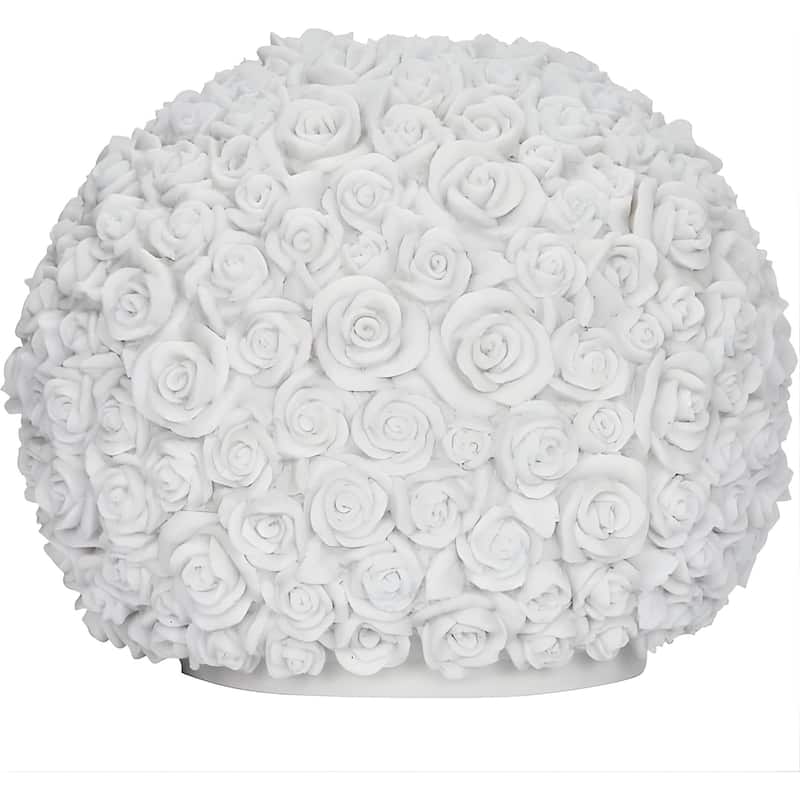 Rose Ball Lamp Sculpted Sandstone Table Lamp Ambient Home Lighting - Brown