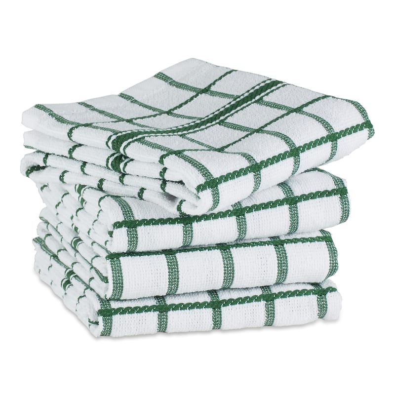 DII Artichoke Windowpane Terry Dishtowel (Set of 4)