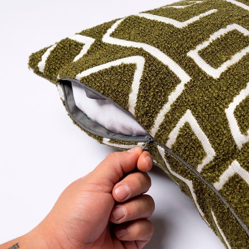 Austin Horn Classics Contempo Decorative Pillow – 22"x22", Boucle Jacquard Fabric, Reversible