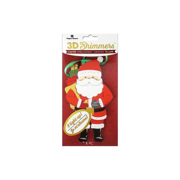 Shop Paper House Sticker 3d Led Shimmer Santa Overstock 24061950