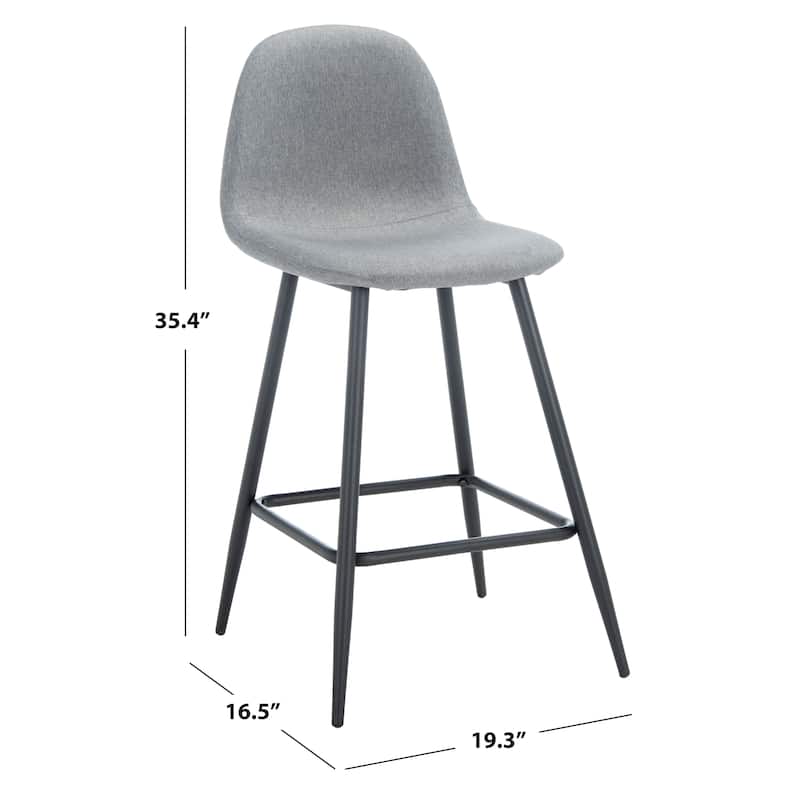 SAFAVIEH Almedia Modern 23-inch Counter Stool - 19.3" W x 16.5" L x 23" H - 19Wx17Dx35H