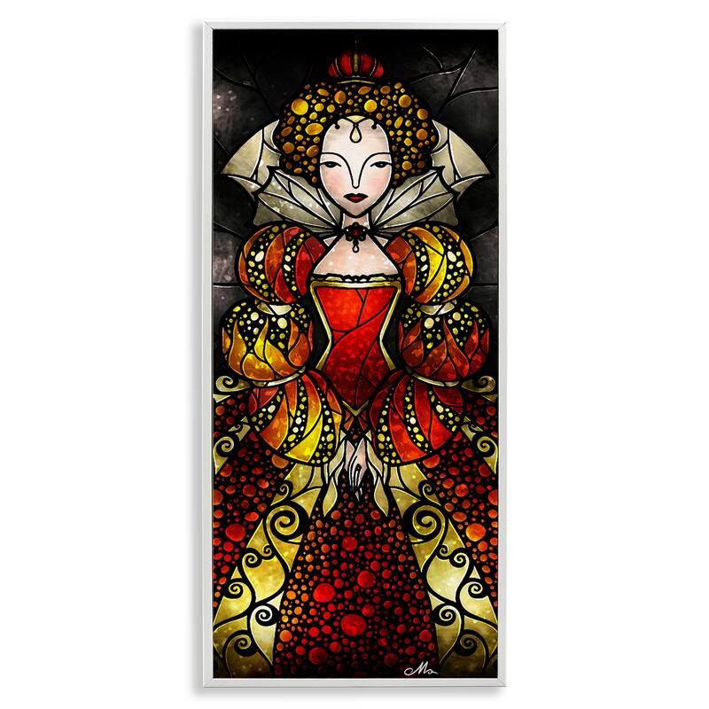 Stupell Royal Elizabeth I Portrait Framed Giclee Art Design By Mandie Manzano - 10 x 24 - White