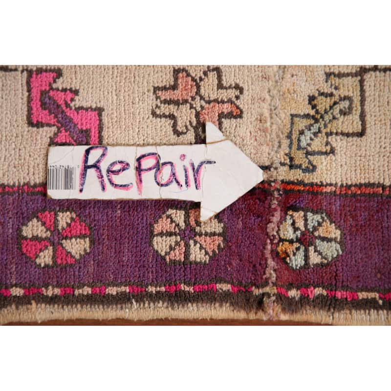 Ardebil Persian Runner Rug Hand-knotted Vintage Wool Carpet - 4'2" x 9'9"