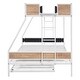 preview thumbnail 8 of 7, Twin-Over-Full Space saving Bunk Bed with Trundle and Full Length Guard Rails,Built-in Ladders