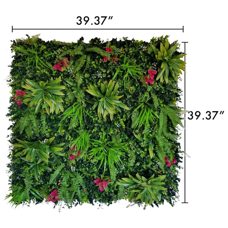 Artificial Green Foliage UV-protected for Outdoor Decor (Set of 4)