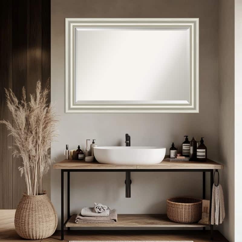 Sophia Beveled Framed Bathroom Vanity Wall Mirror