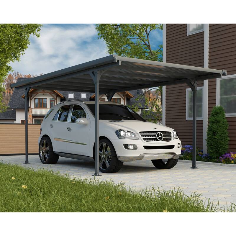 Verona 10 ft. x 16 ft. Gray/Bronze Single Carport - 10 ft. x 16 ft.