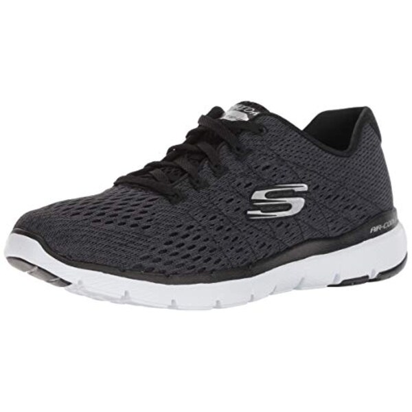skechers womens black tennis shoes