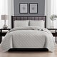 preview thumbnail 24 of 40, Modern Ultra Soft Microfiber Traditional Diamond Quilting Coverlet Quilt Set
