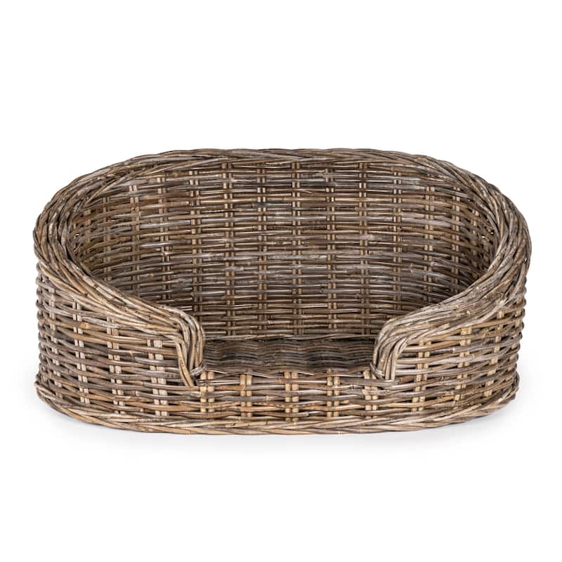 Handwoven Dog Bed with Machine-Washable Cushion