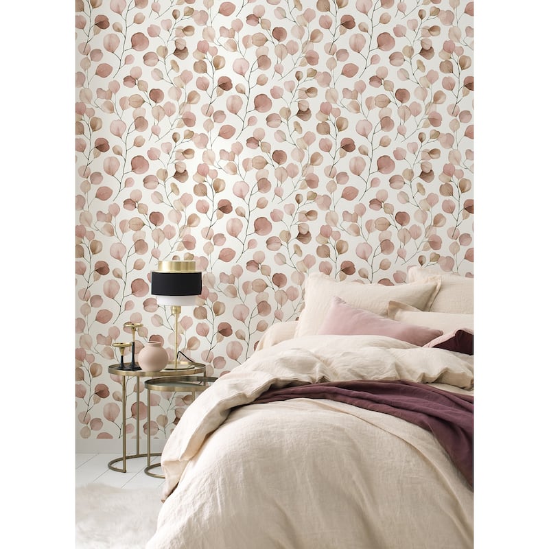 Rasch Elaina Blush Watercolor Boughs Wallpaper
