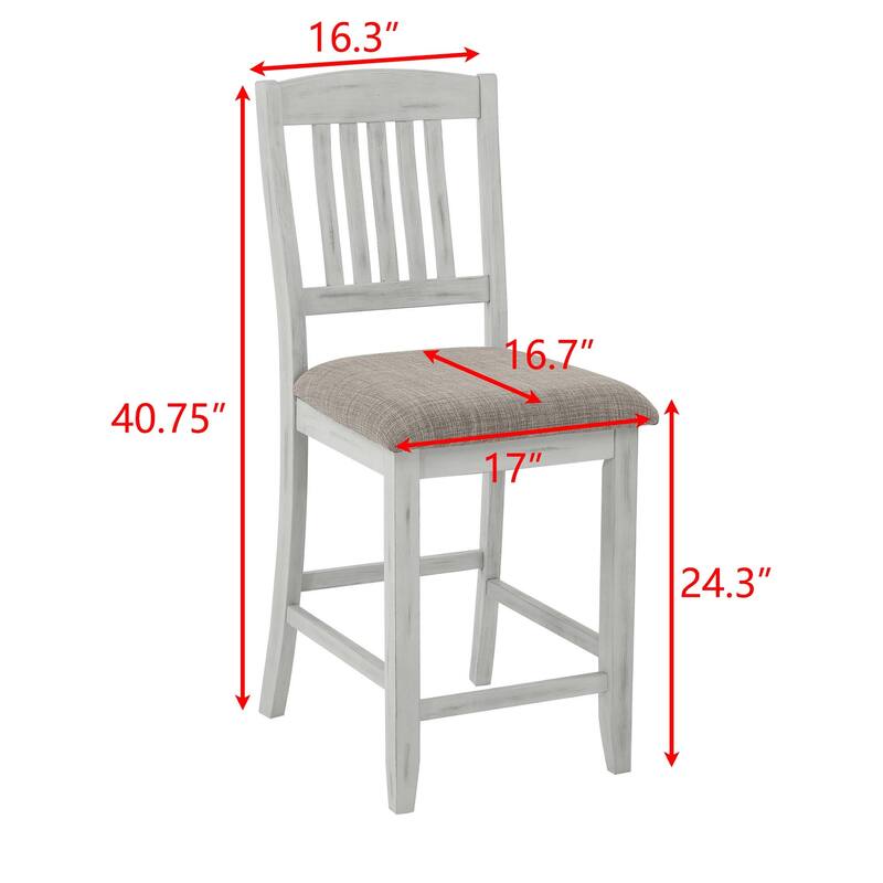 Space-Saving Foldable Dining Table with Storage and 4 Chairs, Solid Wood 4-Person Table for Kitchen and Living Room