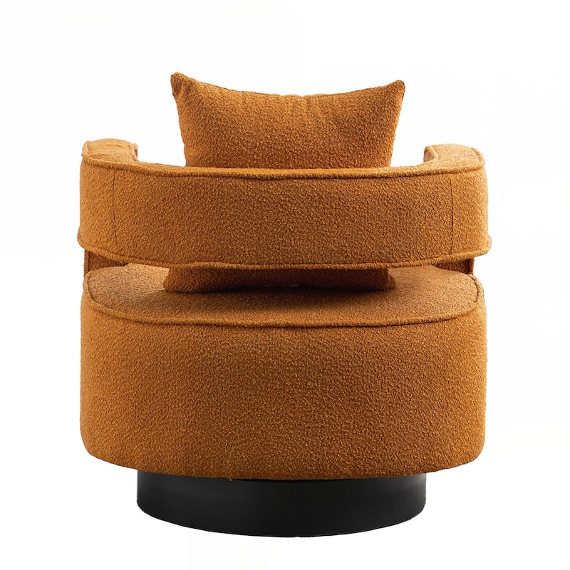 Swivel Accent Open Back Chair Modern Comfy Sofa Chair With Base For Nursery Bedroom Living Room Hotel Office