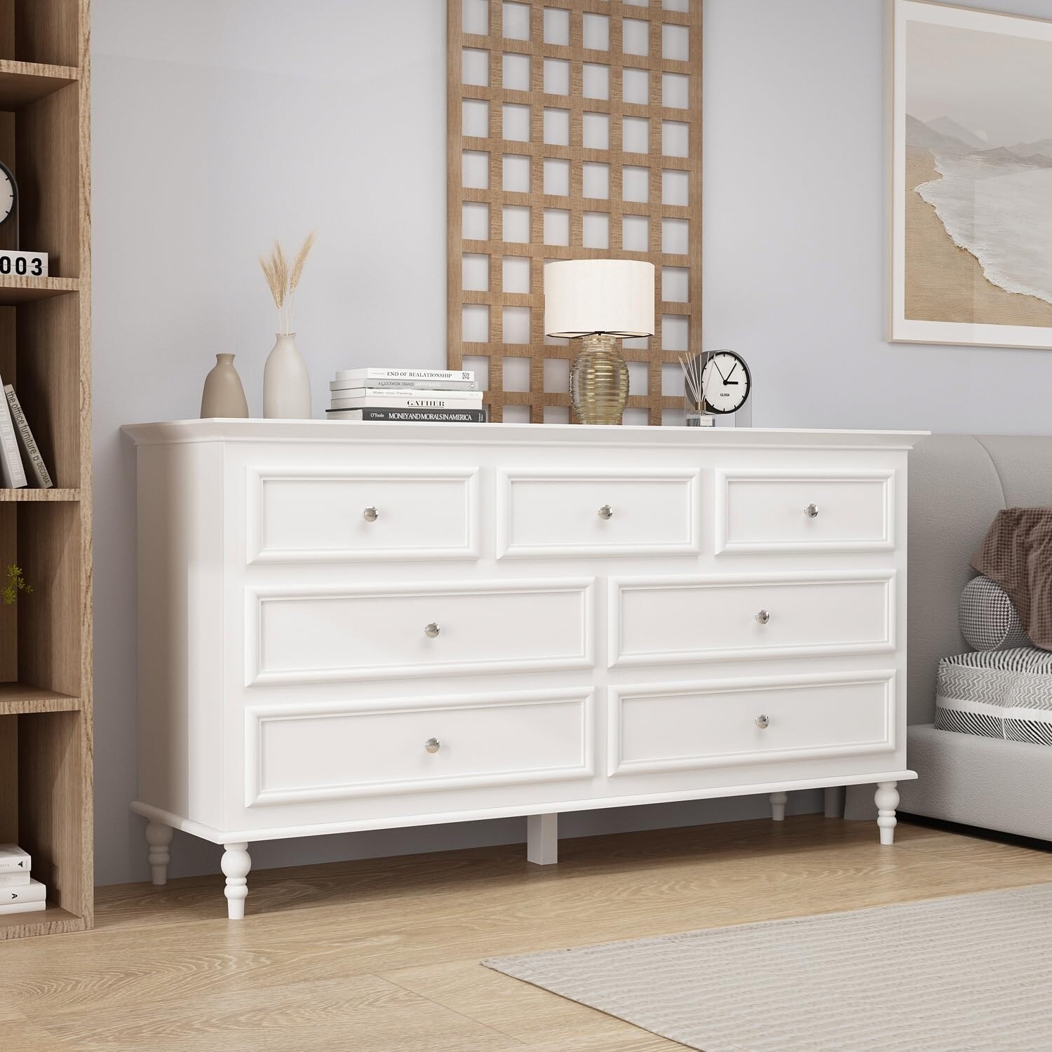 Jenna 7 deals drawer white dresser
