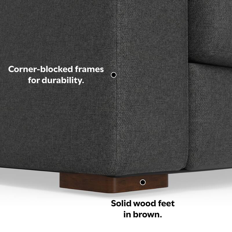 WYNDENHALL Roscoe Right-Facing Sectional in Tightly Woven Performance Fabric