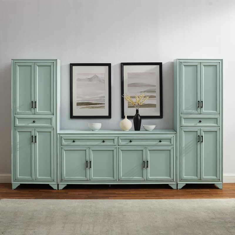 Crosley Tara 3-Piece Sideboard And Pantry Set