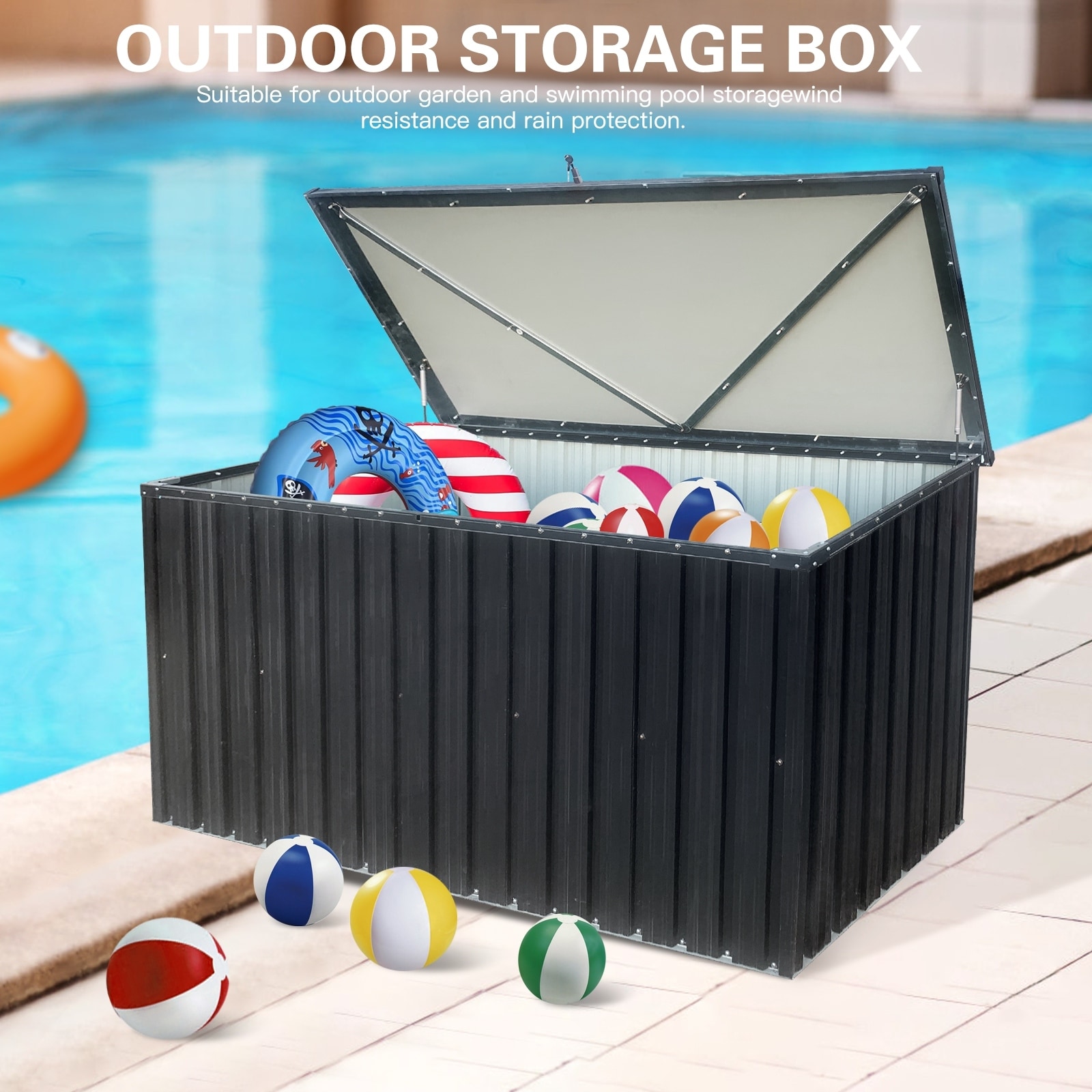 Out Door Metal Storage Box Store Medium