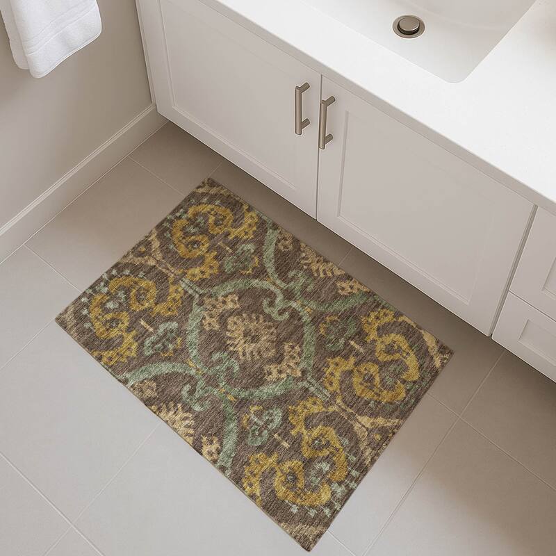 Machine Washable Indoor/ Outdoor Global Empire Chantille Rug