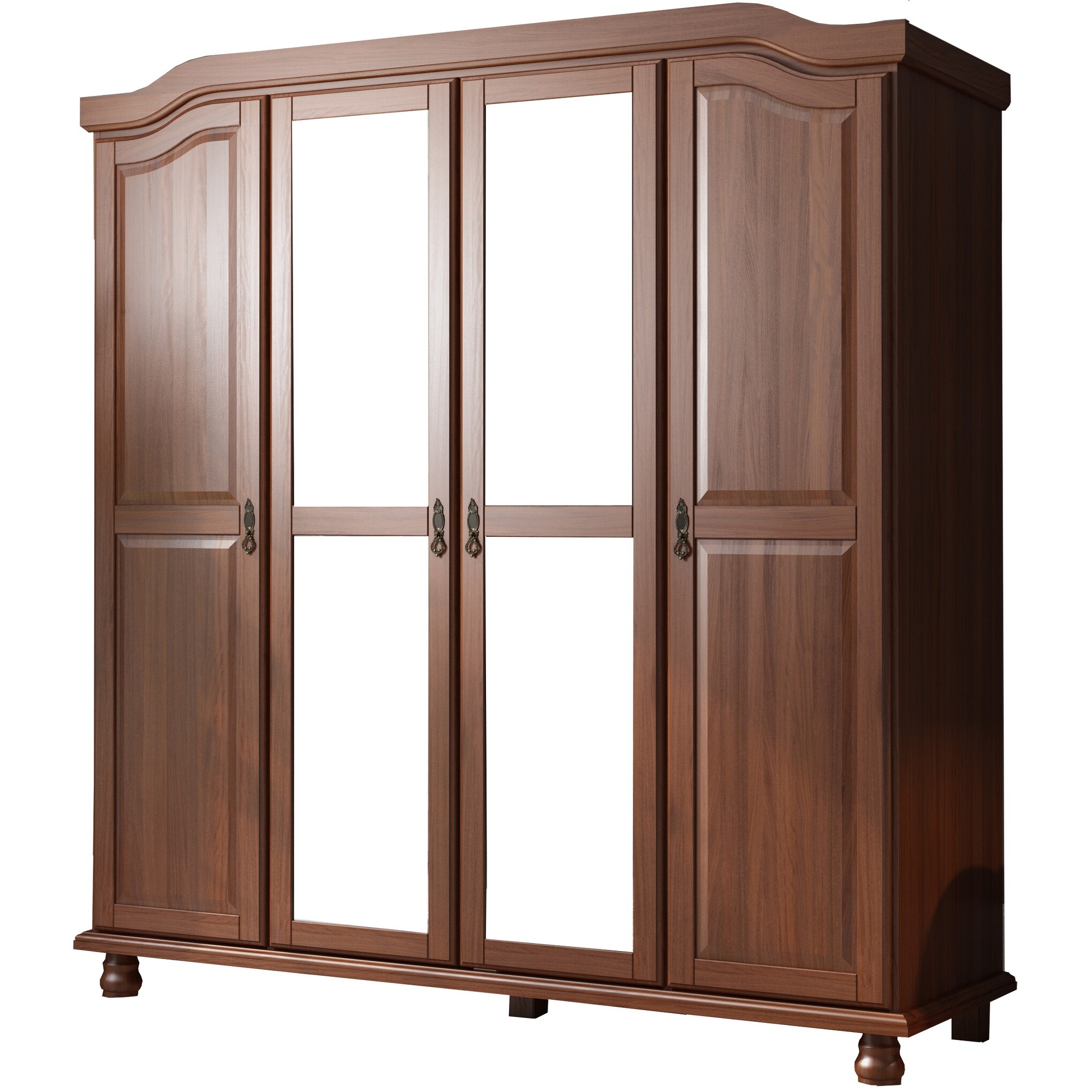 Palace Imports 100% Solid Wood Family 4-Door Wardrobe Armoire with Metal or  Wooden Knobs - On Sale - Bed Bath & Beyond - 19897094