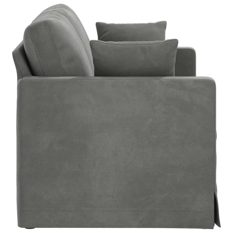 vidaXL Sofa Dark Grey in Velvet