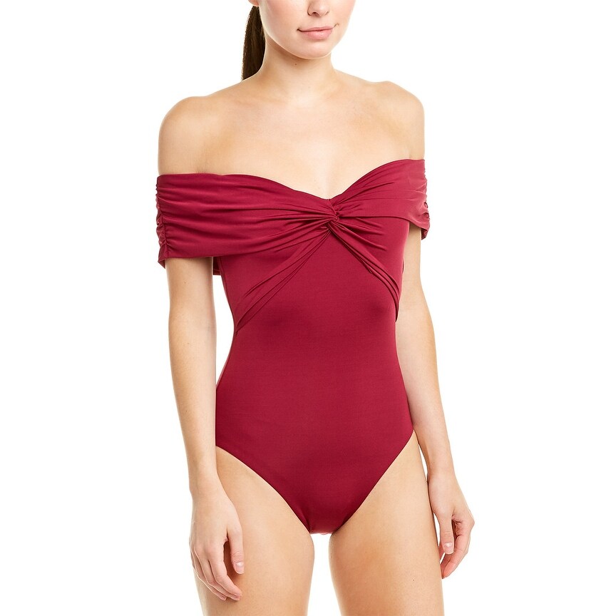 Shop Trina Turk Twisted Off The Shoulder One Piece Overstock