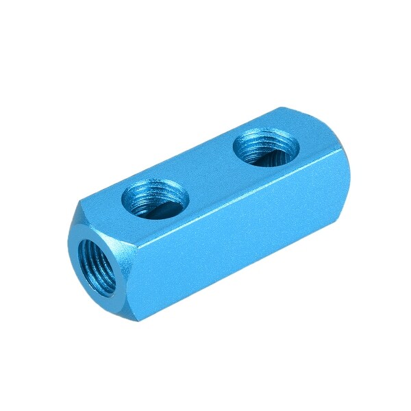 1/4" G Thread Pneumatic 5 Port 2Way Air Hose Inline Manifold Block Splitter 4Pcs