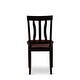 preview thumbnail 14 of 20, East West Furniture 5 Piece Dining Room Furniture Set- a Round Kitchen Table and 4 Dining Chairs, Black & Cherry (Seat Options)
