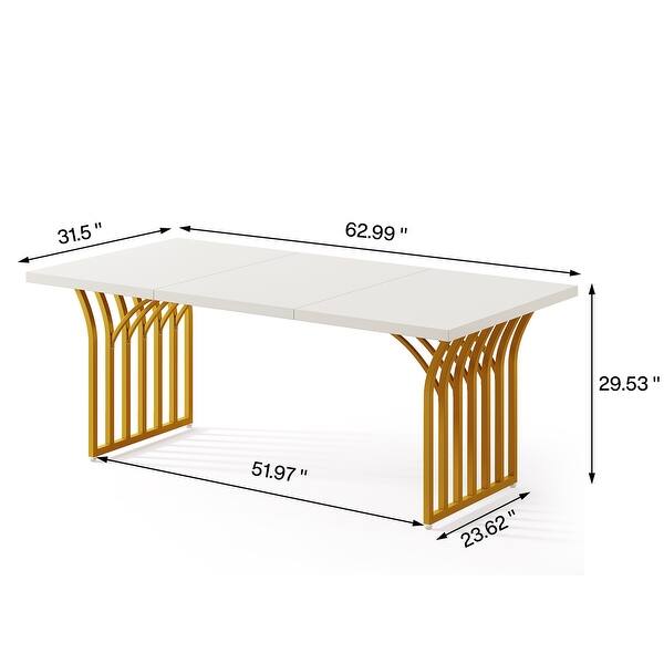 63 Inch Modern Dining Table for 4-6 People - Bed Bath & Beyond - 39018663