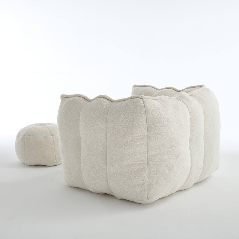 Soft Comfortable Bean Bag Chair with Footstool for living room and bedroom