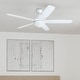preview thumbnail 18 of 30, Copper Grove Mills 52-inch Modern White LED Ceiling Fan with Remote