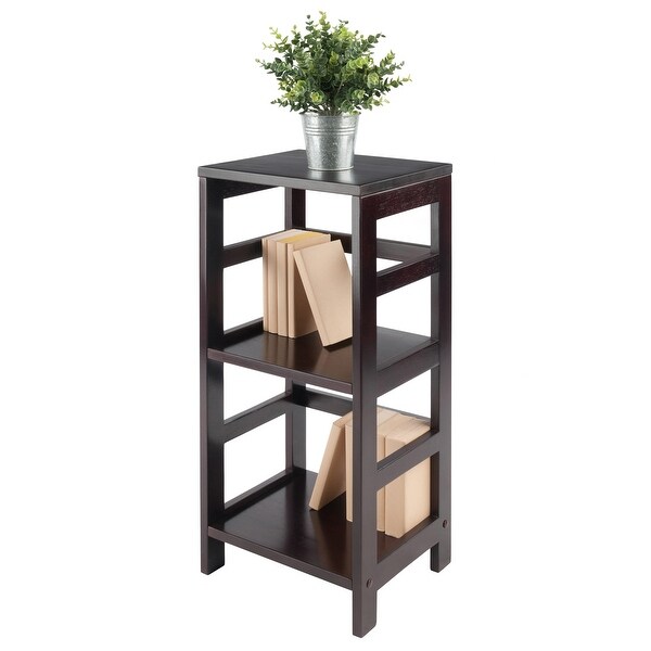 trestle bookcase espresso