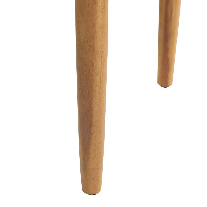 Rustic Acacia Wood Side Table with Slat Top