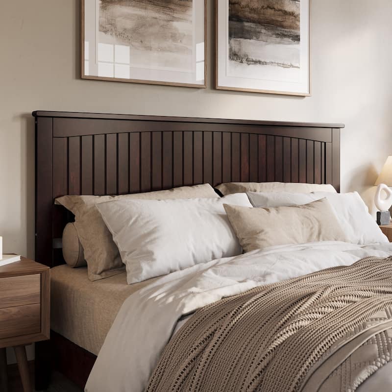 AFI Nantucket Headboard with Attachable Charger - Espresso - King