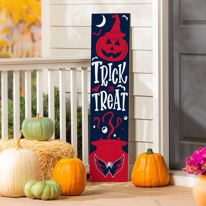 47" Double Sided Seasonal Porch Leaner, Washington Capitals - 47" x 11.25" - Halloween